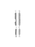 Replacement Hard Buttons (Power / Volume) Compatible with Motorola Moto G5 (XT1670 / 2017) (Silver)
