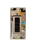 Replacement OLED Assembly With Frame Compatible with Samsung Galaxy Note 8 (Service Pack) (Maple Gold)