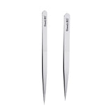 iNeeZy Handmade Non-Magnetic Stainless Tweezers (Silver - Thin) (Qianli) Compatible with Qianli