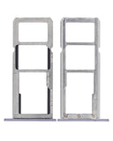Replacement Dual Sim Card Tray Compatible with Motorola Moto E5 Play (XT1921 / 2018) (Gray)