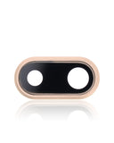 Replacement Back Camera Lens With Bracket & Bezel Compatible with Apple iPhone 8 Plus (Gold) (10 Pack) (Real Sapphire l Premium)