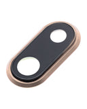 Replacement Back Camera Lens With Bracket & Bezel Compatible with Apple iPhone 8 Plus (Aftermarket Plus) (Gold) (10 Pack)