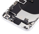 Replacement Back Housing W/ Small Components Pre-Installed Compatible with Apple iPhone 8 (No Logo) (Aftermarket Plus) (Silver)