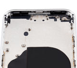 Replacement Back Housing W/ Small Components Pre-Installed Compatible with Apple iPhone 8 (No Logo) (Aftermarket Plus) (Silver)
