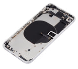 Replacement Back Housing W/ Small Components Pre-Installed Compatible with Apple iPhone 8 (No Logo) (Aftermarket Plus) (Silver)