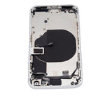 Replacement Back Housing W/ Small Components Pre-Installed Compatible with Apple iPhone 8 (No Logo) (Aftermarket Plus) (Silver)