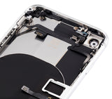 Replacement Back Housing W/ Small Components Pre-Installed Compatible with Apple iPhone 8 (No Logo) (Aftermarket Plus) (Silver)