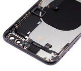 Replacement Back Housing W/ Small Components Pre-Installed Compatible with Apple iPhone 8 Plus (No Logo) (Aftermarket Plus) (Space Gray)