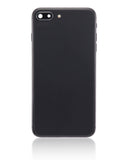 Replacement Back Housing W/ Small Components Pre-Installed Compatible with Apple iPhone 8 Plus (No Logo) (Aftermarket Plus) (Space Gray)