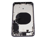 Replacement Back Housing W/ Small Components Pre-Installed Compatible with Apple iPhone 8 Plus (No Logo) (Aftermarket Plus) (Space Gray)
