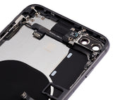 Replacement Back Housing W/ Small Components Pre-Installed Compatible with Apple iPhone 8 Plus (No Logo) (Aftermarket Plus) (Space Gray)