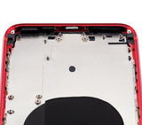 Replacement Back Housing W/ Small Components Pre-Installed Compatible with Apple iPhone 8 Plus (No Logo) (Aftermarket Plus) (Red)