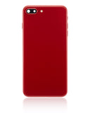 Replacement Back Housing W/ Small Components Pre-Installed Compatible with Apple iPhone 8 Plus (No Logo) (Aftermarket Plus) (Red)