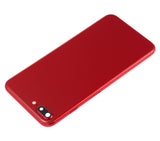 Replacement Back Housing W/ Small Components Pre-Installed Compatible with Apple iPhone 8 Plus (No Logo) (Aftermarket Plus) (Red)