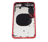 Replacement Back Housing W/ Small Components Pre-Installed Compatible with Apple iPhone 8 Plus (No Logo) (Aftermarket Plus) (Red)