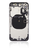 Replacement Back Housing W/ Small Components Pre-Installed Compatible with Apple iPhone XS (No Logo) (Aftermarket Plus) (Space Gray)