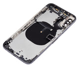 Replacement Back Housing W/ Small Components Pre-Installed Compatible with Apple iPhone XS (No Logo) (Aftermarket Plus) (Space Gray)