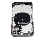 Replacement Back Housing W/ Small Components Pre-Installed Compatible with Apple iPhone XS (No Logo) (Aftermarket Plus) (Space Gray)