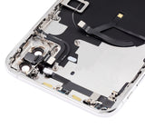 Replacement Back Housing W/ Small Components Pre-Installed Compatible with Apple iPhone XS Max (No Logo) (Aftermarket Plus) (Silver)