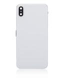 Replacement Back Housing W/ Small Components Pre-Installed Compatible with Apple iPhone XS Max (No Logo) (Aftermarket Plus) (Silver)