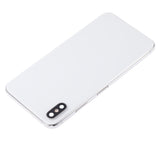 Replacement Back Housing W/ Small Components Pre-Installed Compatible with Apple iPhone XS Max (No Logo) (Aftermarket Plus) (Silver)