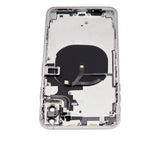 Replacement Back Housing W/ Small Components Pre-Installed Compatible with Apple iPhone XS Max (No Logo) (Aftermarket Plus) (Silver)