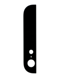 Replacement Back Glass (UP + Down) Compatible with Apple iPhone 5 (Black)