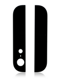 Replacement Back Glass (UP + Down) Compatible with Apple iPhone 5 (Black)