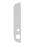 Replacement Back Glass (UP + Down) Compatible with Apple iPhone 5 (White)