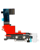Replacement Charging Port Flex Cable Compatible with Apple iPhone 5S (Silver)