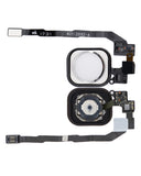Replacement Home Button With Flex Compatible with Apple iPhone 5S / SE (2016) (Silver)