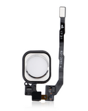Replacement Home Button With Flex Compatible with Apple iPhone 5S / SE (2016) (Silver)