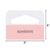 Strong Self Adhesive Hang Tabs Compatible with Others Retail Displays (2 x 2") (100 Pack)