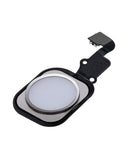 Replacement Home Button With Flex Compatible with Apple iPhone 6 / 6 Plus (Silver)
