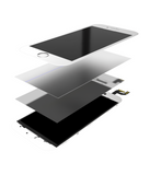 Replacement 4 in 1 (Front Glass + Polarizer + Frame + OCA Pre-Installed) Compatible with Apple iPhone 6 (2 Pack) (White)