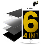 Replacement 4 in 1 (Front Glass + Polarizer + Frame + OCA Pre-Installed) Compatible with Apple iPhone 6 (2 Pack) (White)