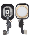 Replacement Home Button With Flex Compatible with Apple iPhone 6S / 6S Plus (Gold)
