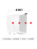 Replacement 4 in 1 (Front Glass + Frame + Polarizer + OCA Pre-Installed) Compatible with Apple iPhone 6S (2 Pack) (White)