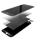 Replacement 4 in 1 (Front Glass + Frame + Polarizer + OCA Pre-Installed) Compatible with Apple iPhone 6S (2 Pack) (Black)