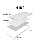 Replacement 4 in 1 (Front Glass + Frame + Polarizer + OCA Pre-Installed) Compatible with Apple iPhone 6S Plus (2 Pack) (White)