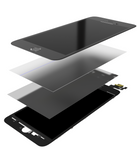 Replacement 4 in 1 (Front Glass + Frame + Polarizer + OCA Pre-Installed) Compatible with Apple iPhone 6S Plus (2 Pack) (Black)