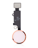 Replacement Home Button With Flex Compatible with Apple iPhone 7 / 7 Plus / 8 / 8 Plus / SE (2020) / SE (2022) (Warning: For Cosmetic Use Only) (Rose Gold)