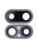 Replacement Back Camera Lens With Bracket & Bezel Compatible with Apple iPhone 8 Plus (Aftermarket Plus) (Space Gray) (10 Pack)