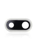 Replacement Back Camera Lens With Bracket & Bezel Compatible with Apple iPhone 8 Plus (Aftermarket Plus) (Silver) (10 Pack)