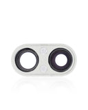 Replacement Back Camera Lens With Bracket & Bezel Compatible with Apple iPhone 8 Plus (Silver) (10 Pack) (Real Sapphire l Premium)