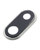 Replacement Back Camera Lens With Bracket & Bezel Compatible with Apple iPhone 8 Plus (Aftermarket Plus) (Silver) (10 Pack)