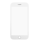 Replacement 3 in 1 (Glass With OCA Pre-Installed + Frame) Compatible with OCA Master iPhone 8 (OCA Master) (2 Pack) (White)