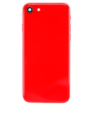 Replacement Back Housing W/ Small Components Pre-Installed Compatible with Apple iPhone 8 (No Logo) (Aftermarket Plus) (Red)
