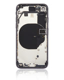 Replacement Back Housing W/ Small Components Pre-Installed Compatible with Apple iPhone 8 (No Logo) (Aftermarket Plus) (Space Gray)