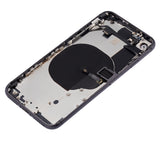 Replacement Back Housing W/ Small Components Pre-Installed Compatible with Apple iPhone 8 (No Logo) (Aftermarket Plus) (Space Gray)